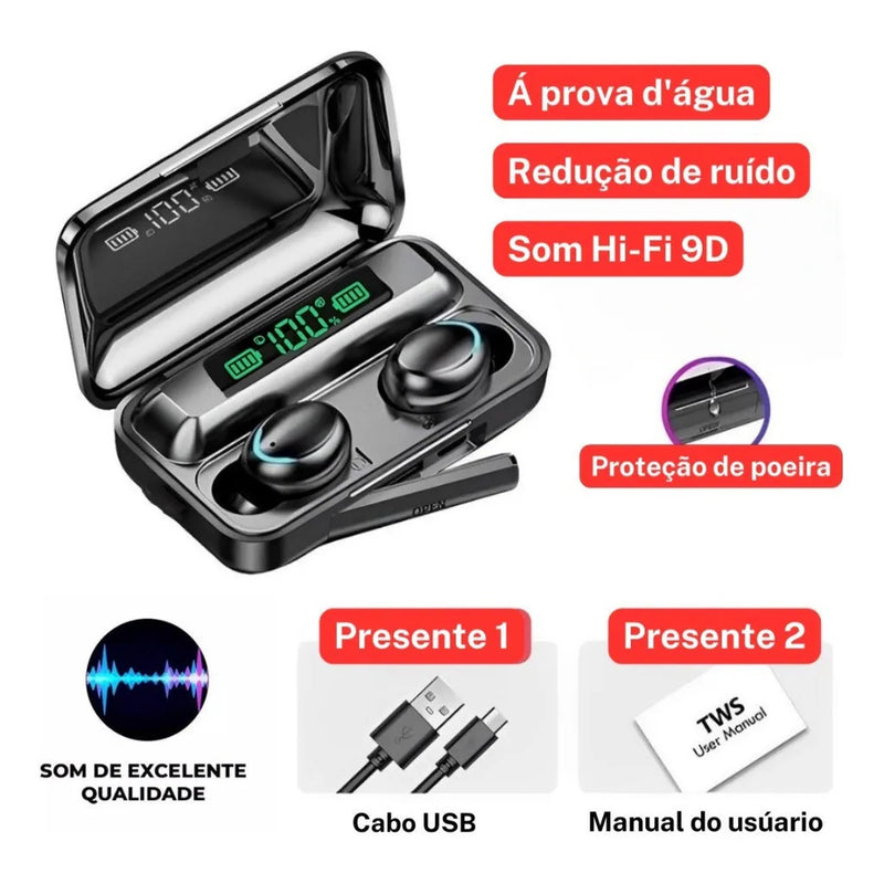 Fone De Ouvido Sem Fio F9-5 Power One