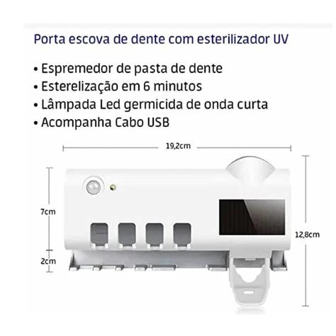 Dispenser automático para escovas e creme dental